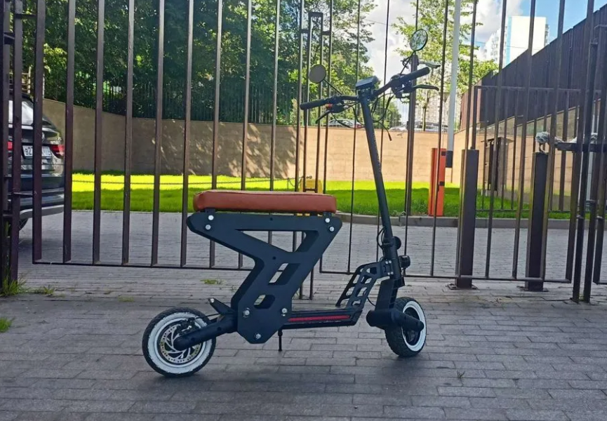 Минискутер из электросамоката Kugoo G2 PRO, самокат с сидушкой от скутера